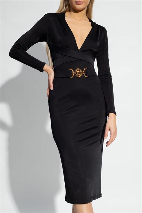 autum leaf long sleeve versace dress|Versace Dresses for Women .